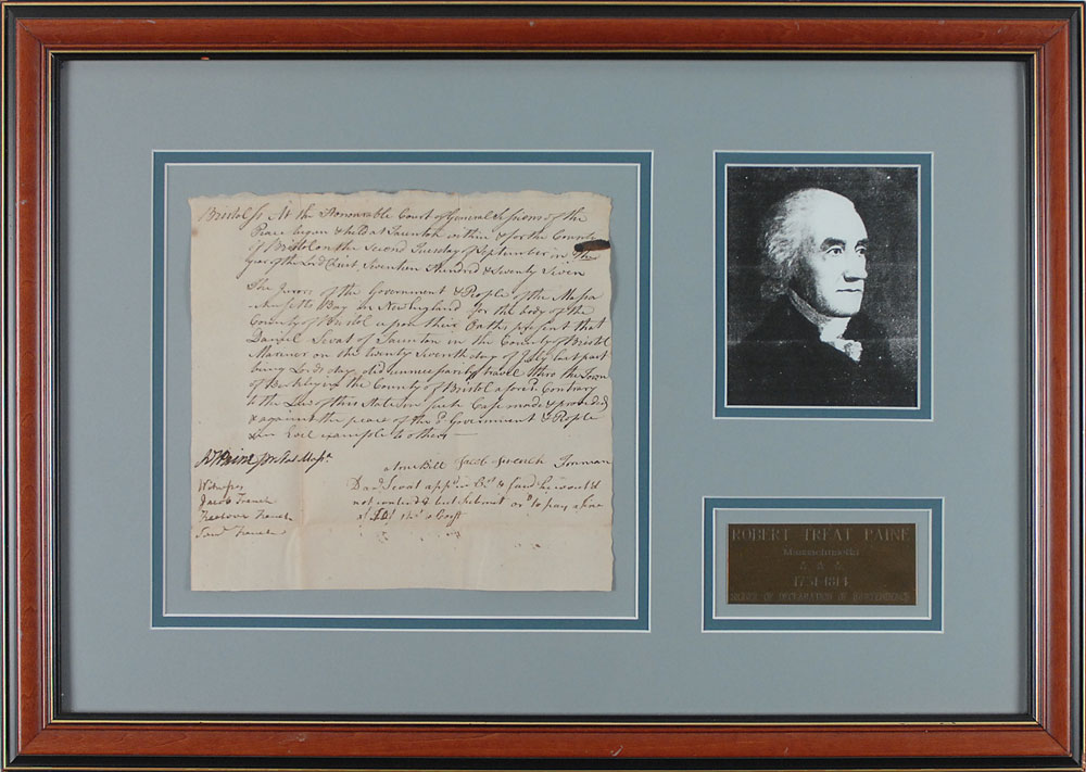Lot #195 Declaration of Independence: Robert Treat