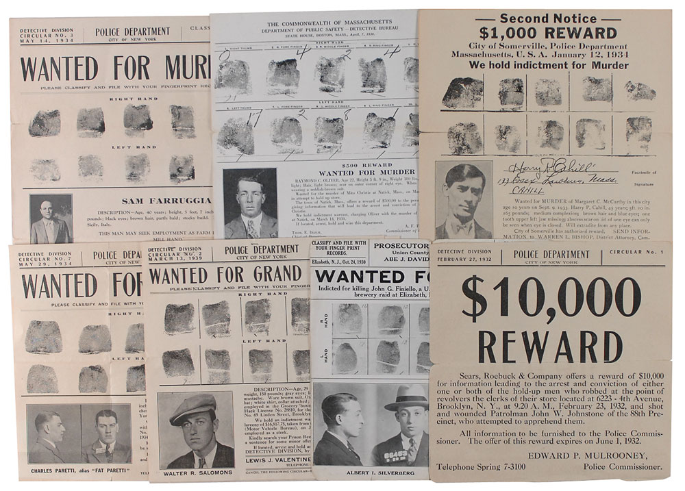 Lot #2187 New England Wanted Posters: 1930s