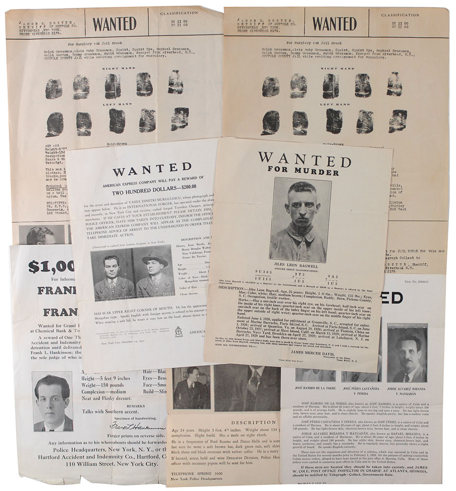 Lot #2217 NYPD Oversized Wanted Posters