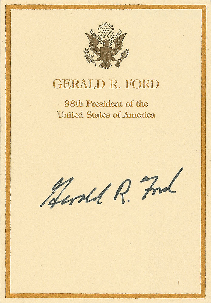 Lot #88 Richard Nixon and Gerald Ford