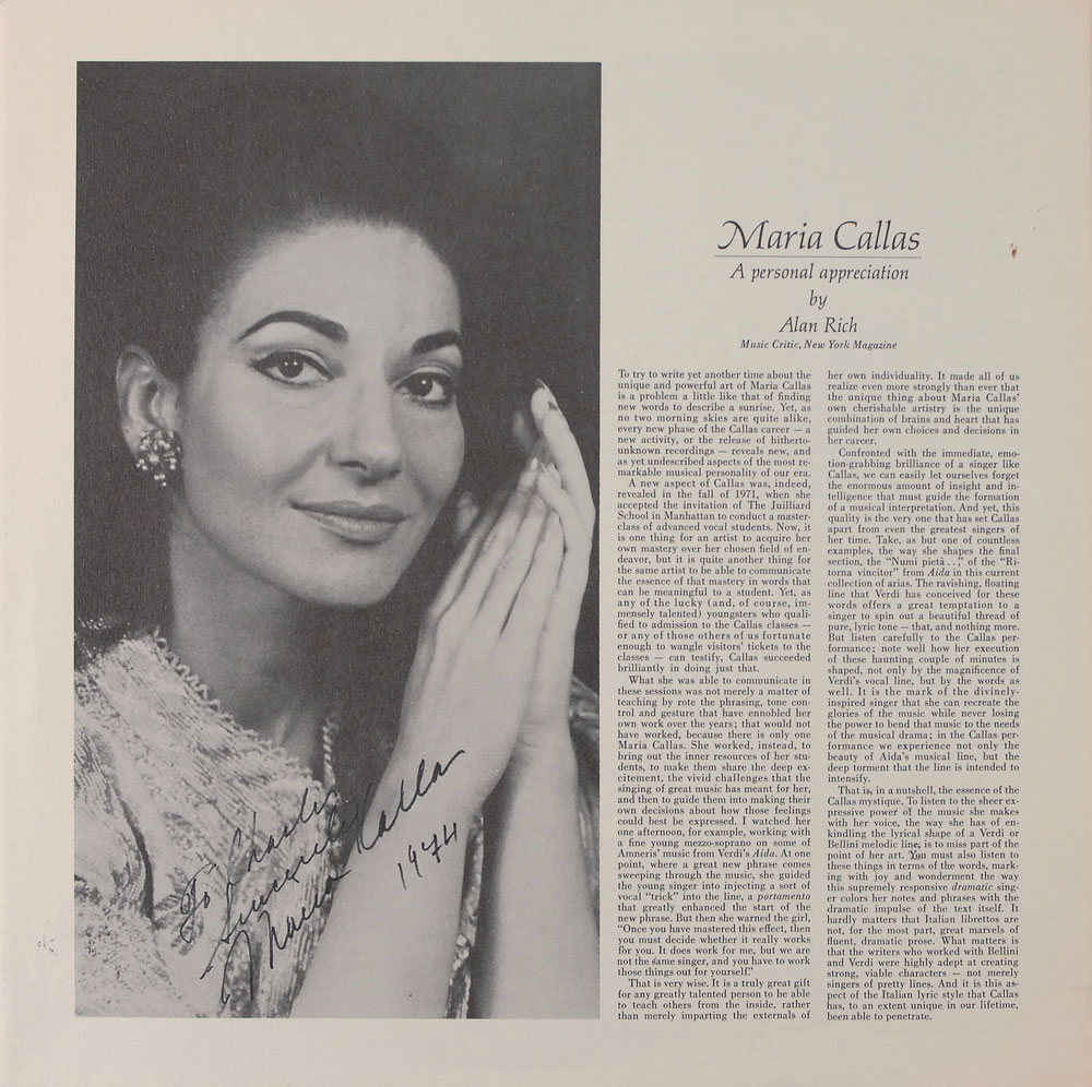 Lot #725 Maria Callas