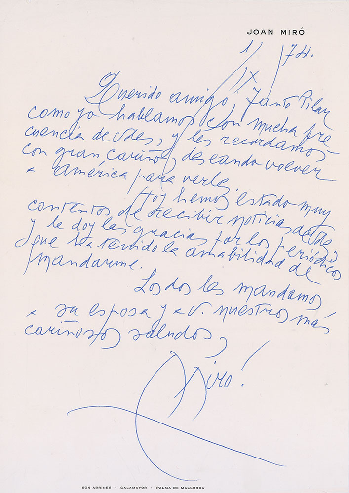 Lot #558 Joan Miro
