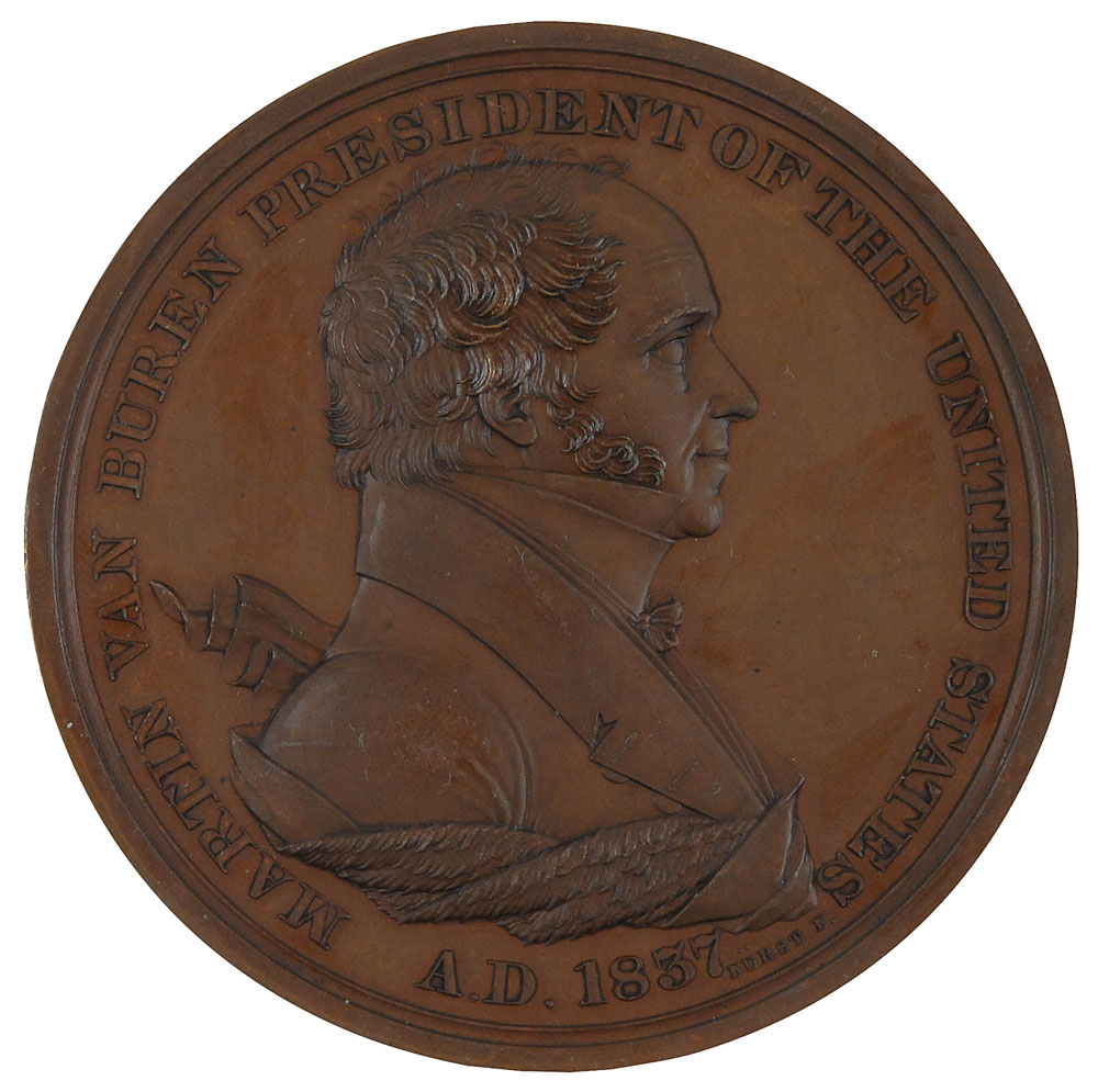 Lot #2067 Indian Peace Medal: Van Buren, Martin