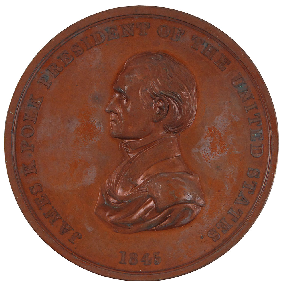 Lot #2069 Indian Peace Medal: Polk, James K.