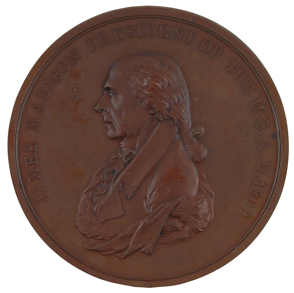 Lot #2070 Indian Peace Medal: Madison, James