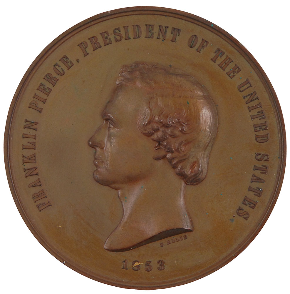 Lot #2071 Indian Peace Medal: Pierce, Franklin