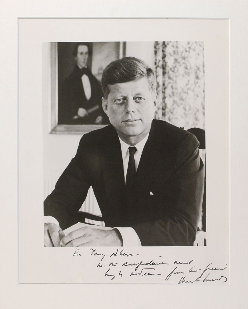 Lot #1 John F. Kennedy 1960 Signed Photograph