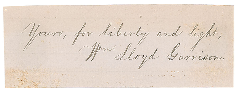 Lot #1863 William Lloyd Garrison
