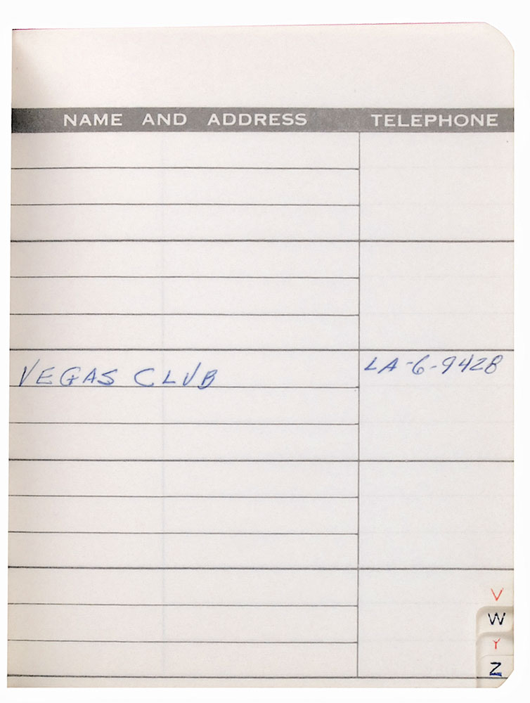 Lot #247 Jack Ruby’s Circa 1963 Personal Address