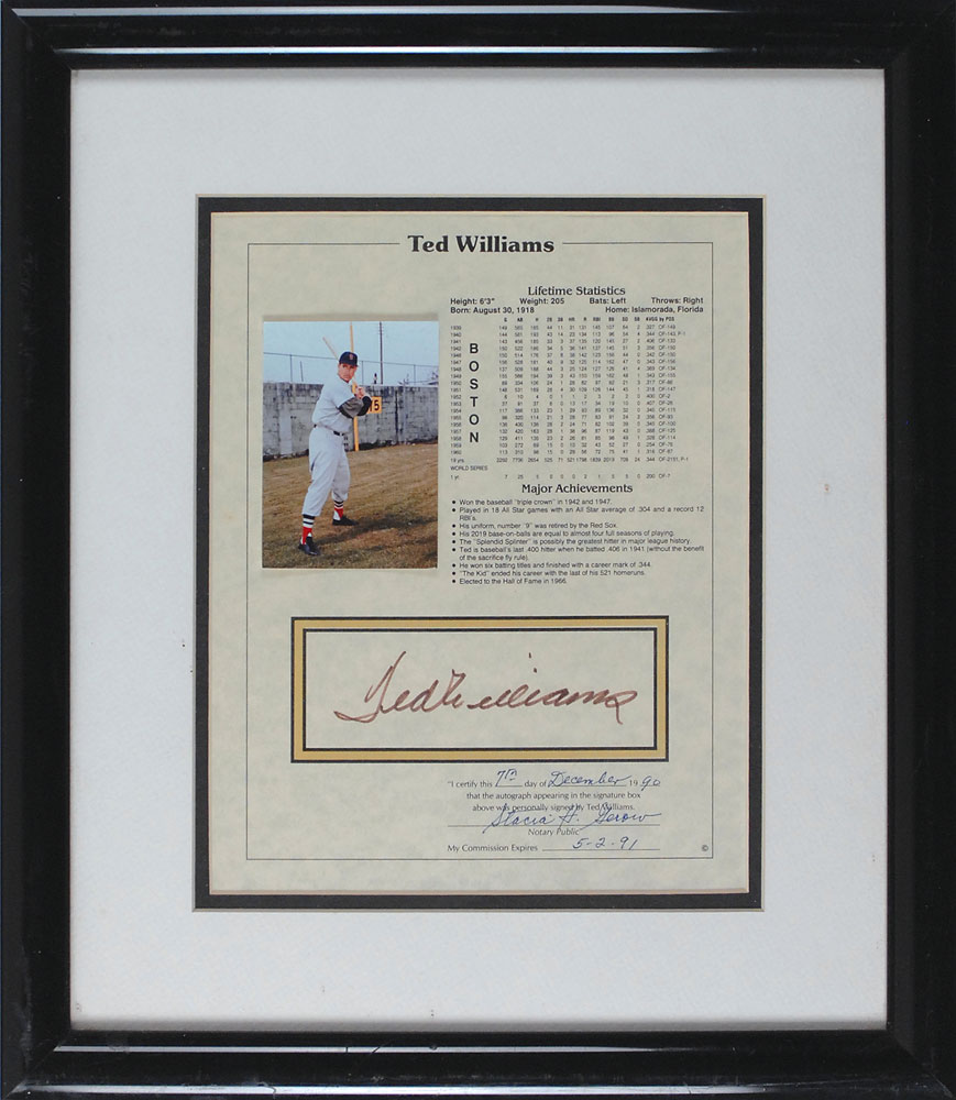 Lot #1681 Ted Williams