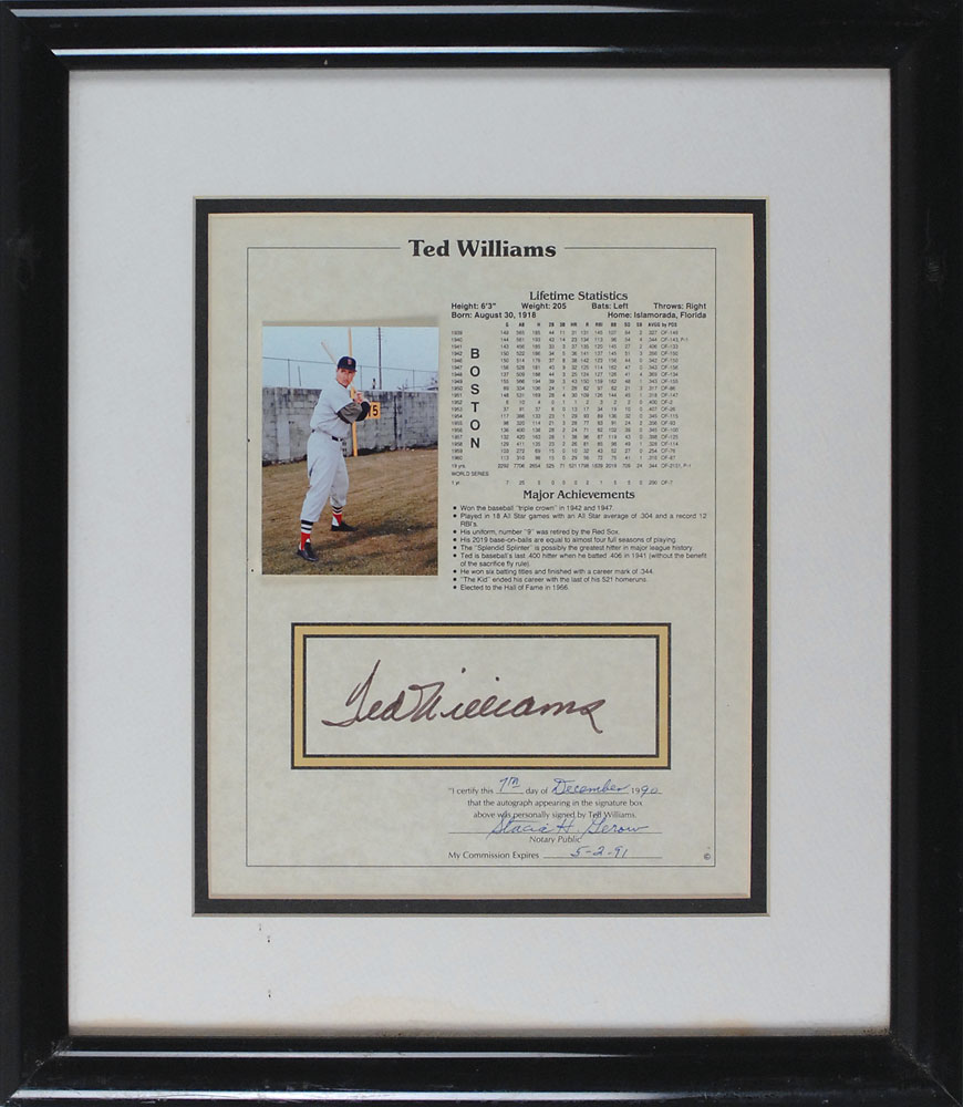Lot #1703 Ted Williams