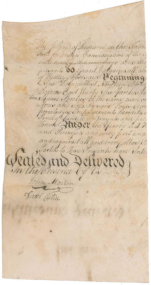 Lot #133 Declaration of Independence: John Morton