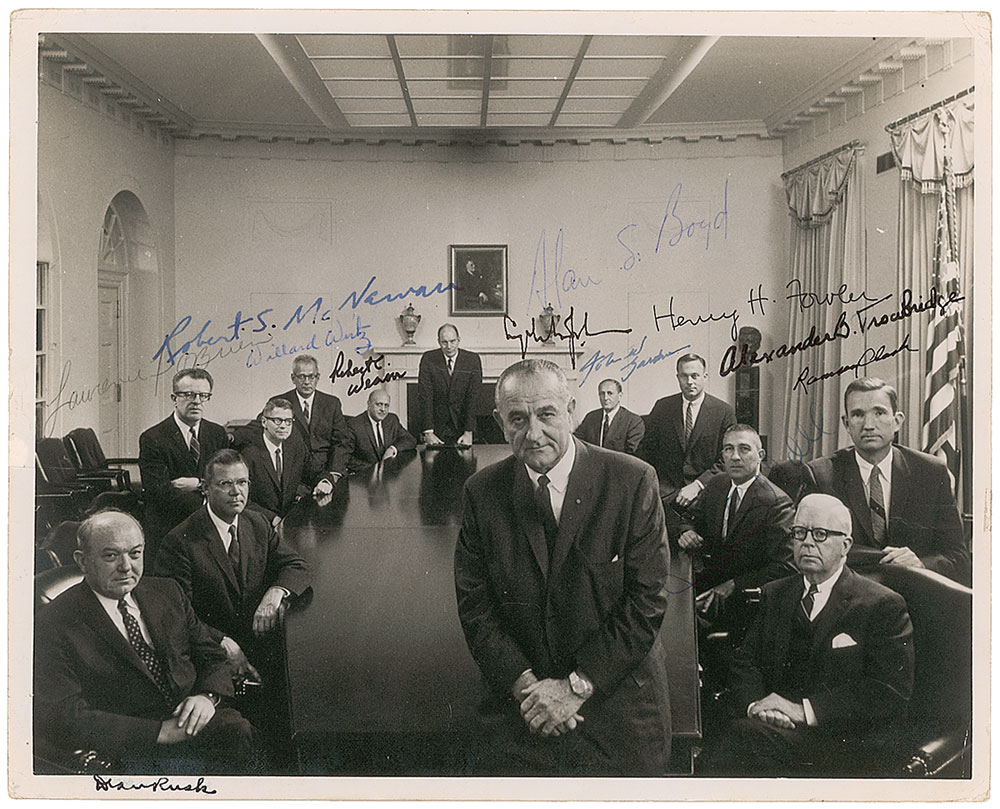 Lot #126 Lyndon B. Johnson and Cabinet