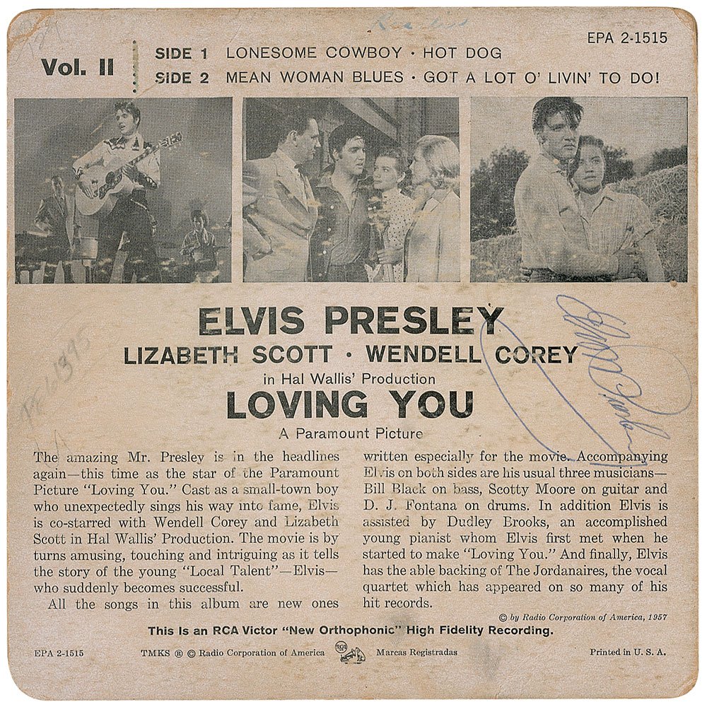Lot #116 Elvis Presley
