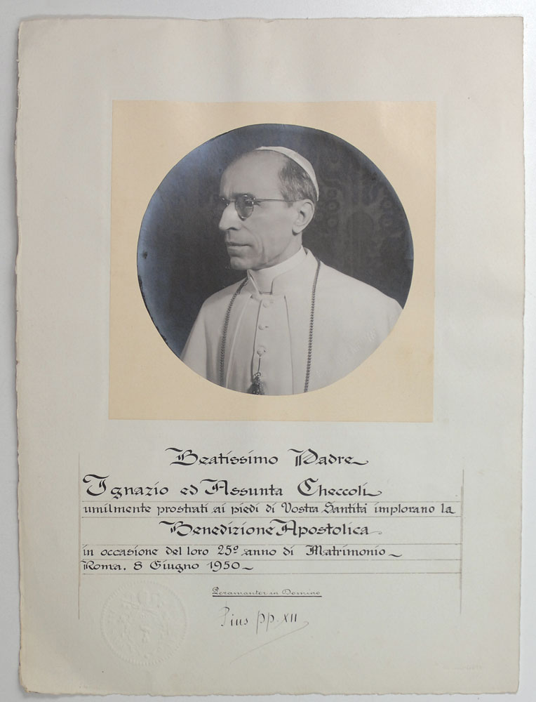 Lot #297 Pope Pius XII