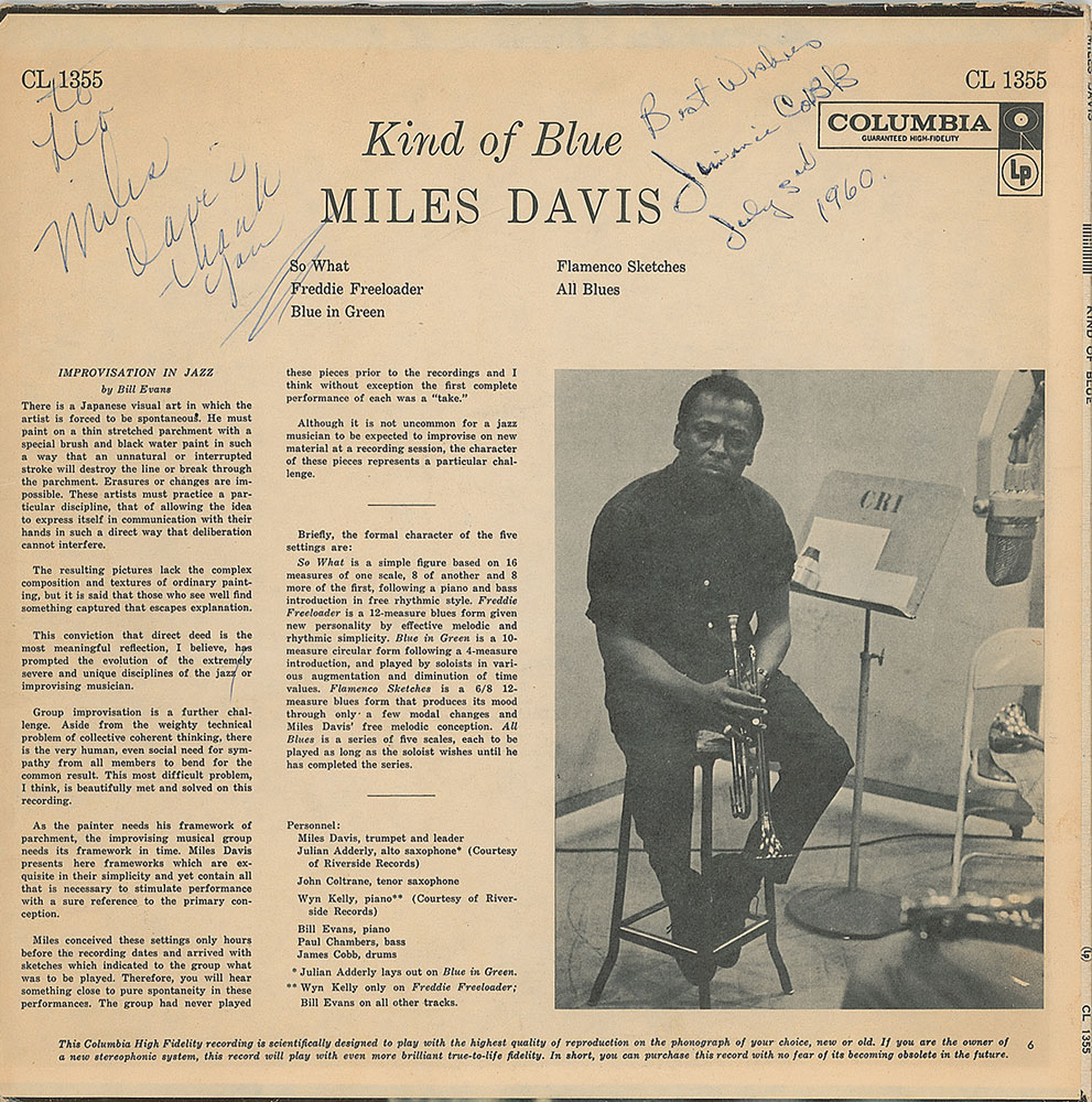 Lot #343 Miles Davis and Jimmy Cobb
