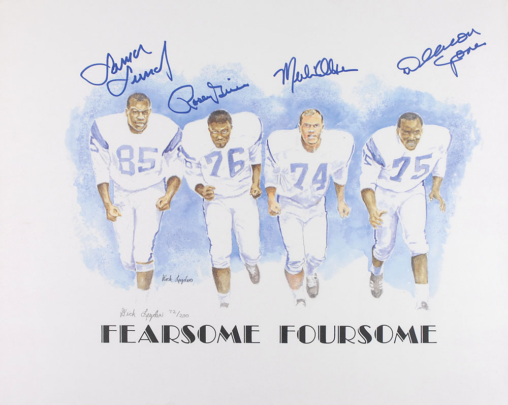 Merlin Olsen and the Fearsome Foursome from the L.A. Rams