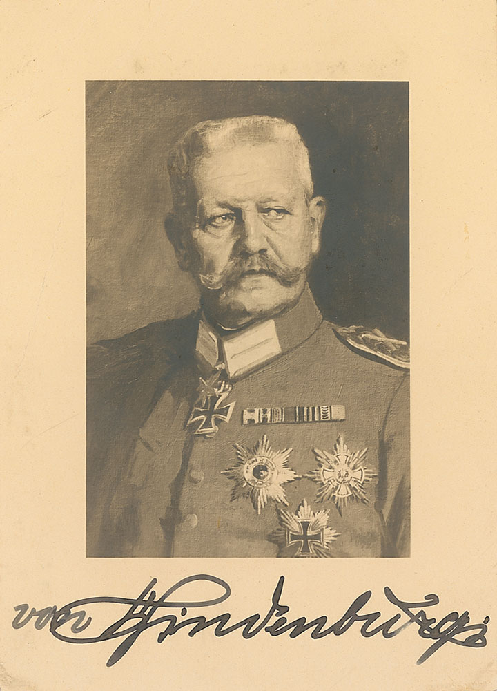 Lot #684 Paul von Hindenburg