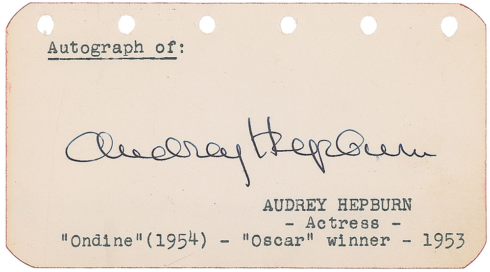 Lot #541 Audrey Hepburn