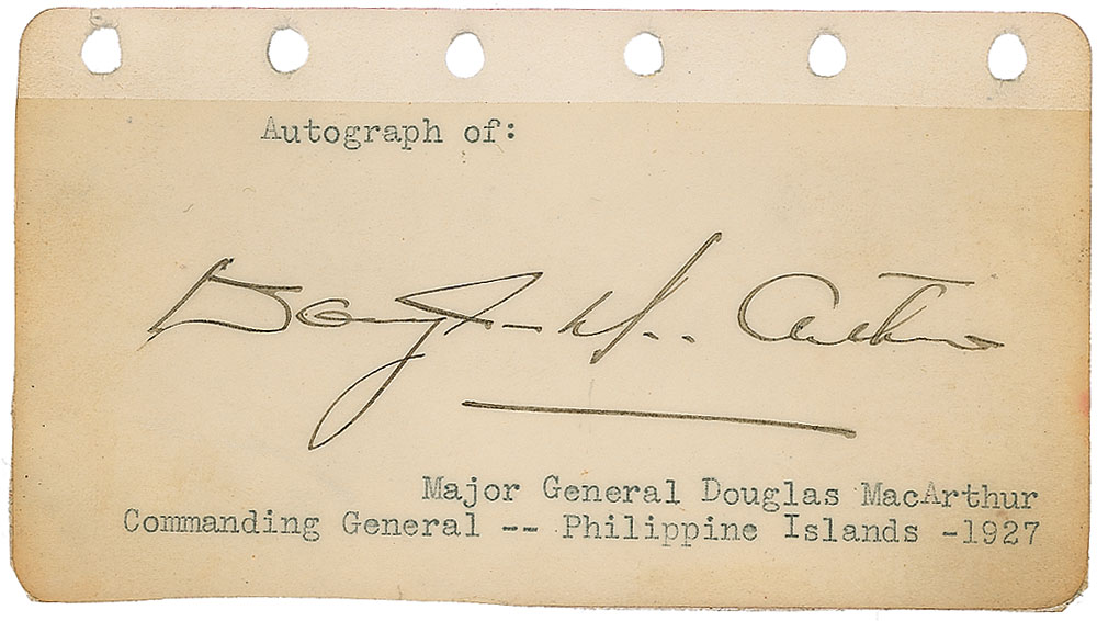 Lot #583 Douglas MacArthur