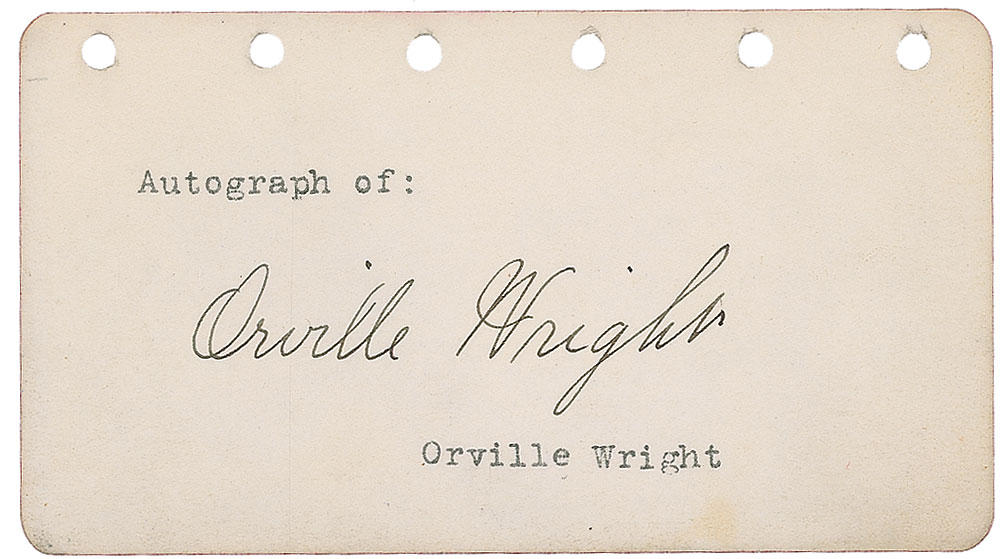 Lot #468 Orville Wright