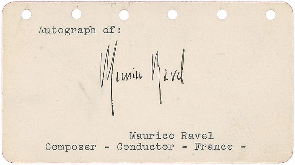 Lot #452 Maurice Ravel