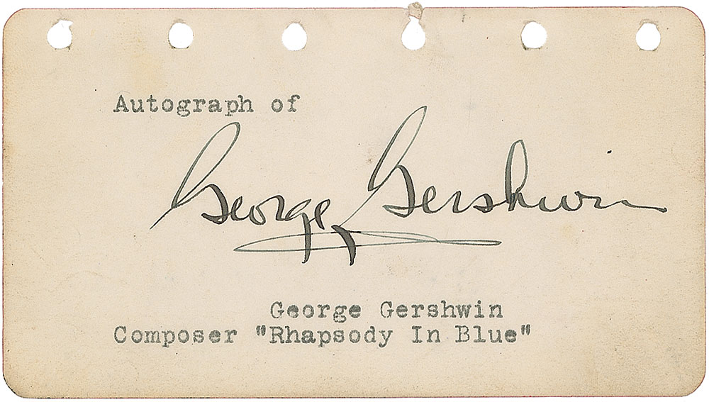 Lot #438 George Gershwin