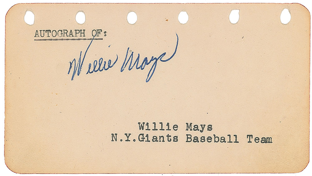 Lot #587 Willie Mays