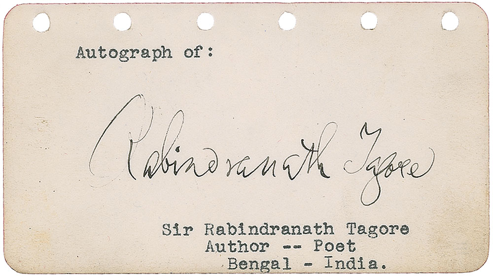 Lot #465 Rabindranath Tagore