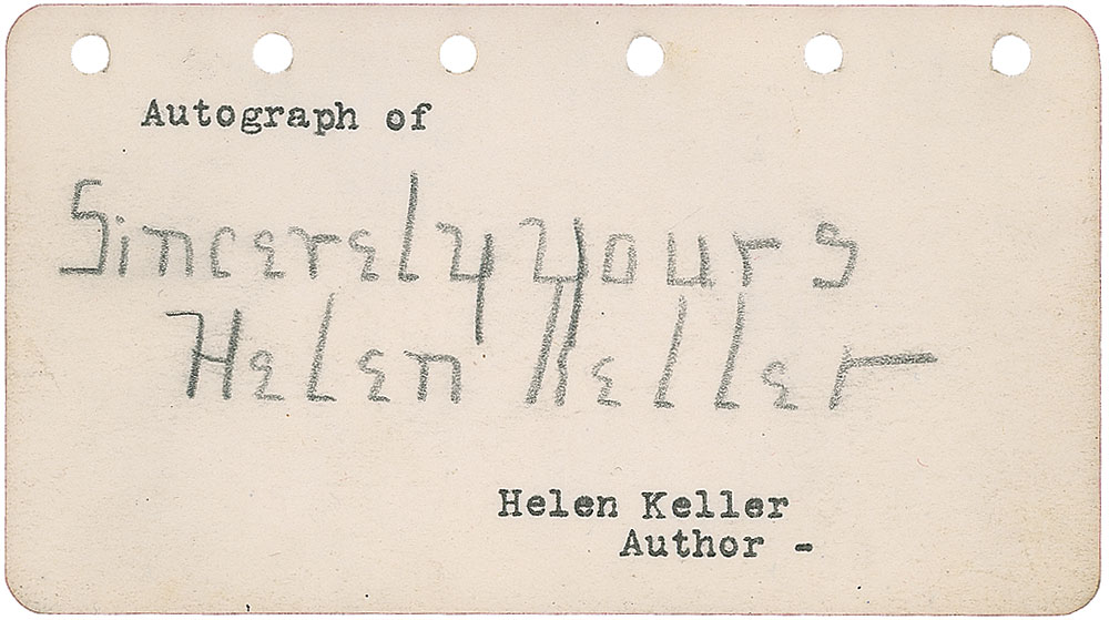 Lot #558 Helen Keller