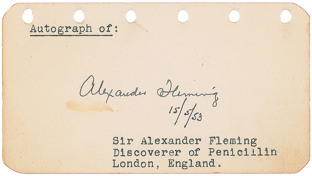 Lot #521 Alexander Fleming