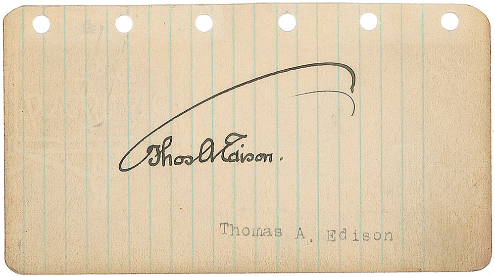 Lot #435 Thomas Edison