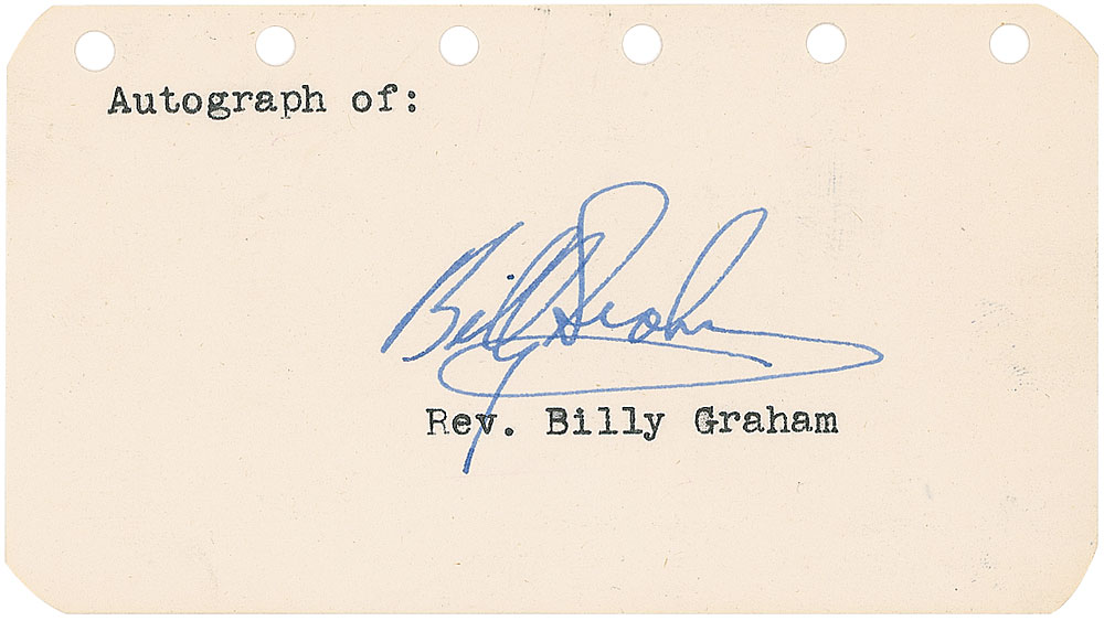 Lot #533 Billy Graham