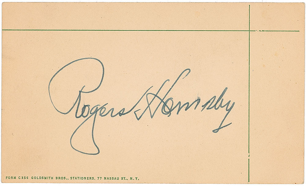 Lot #1288 Rogers Hornsby