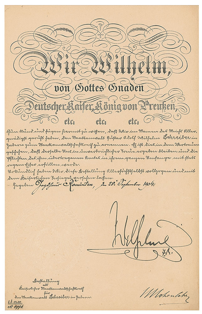 Lot #419 Wilhelm II