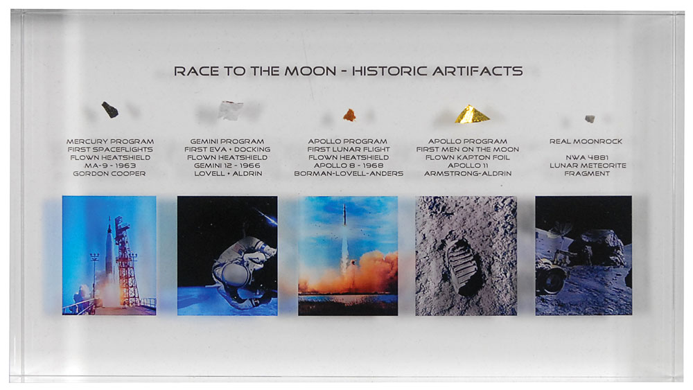 Lot #299 Race to the Moon Flown Artifacts