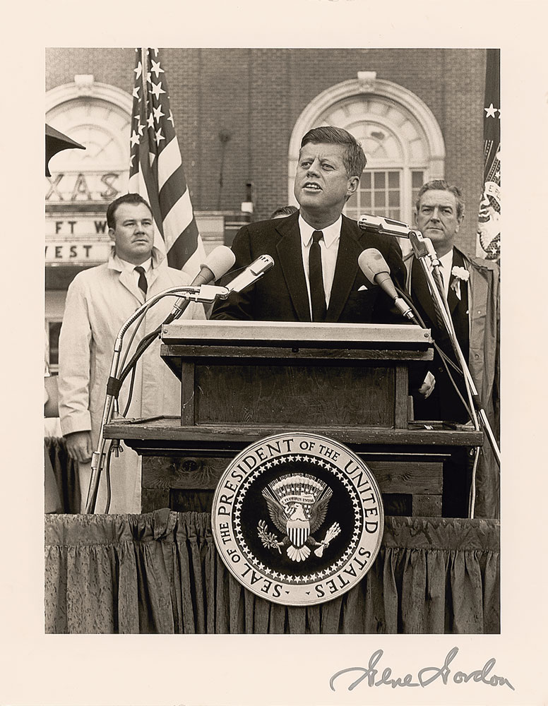 Lot #131 John F. Kennedy Photograph at the Podium
