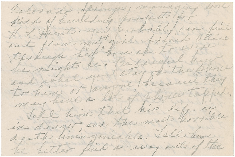 Lot #260 Jack Ruby Handwritten Letter from Jail Identifying LBJ as the Kennedy Assassination Mastermind  - Image 5