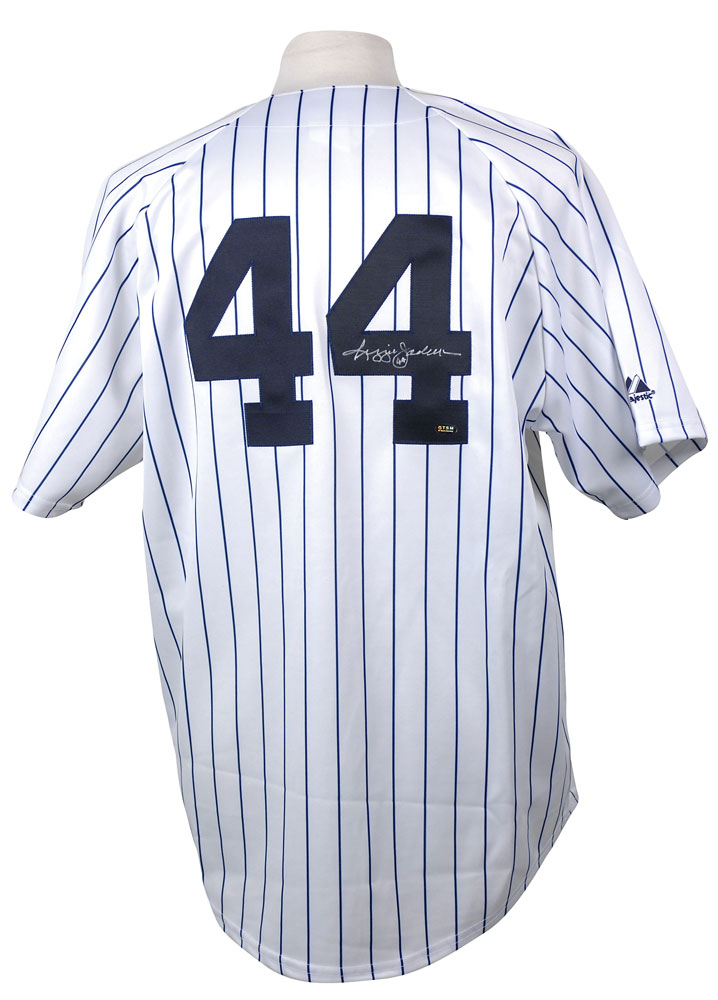 Reggie Jackson New York Yankees Autographed Replica White Jersey