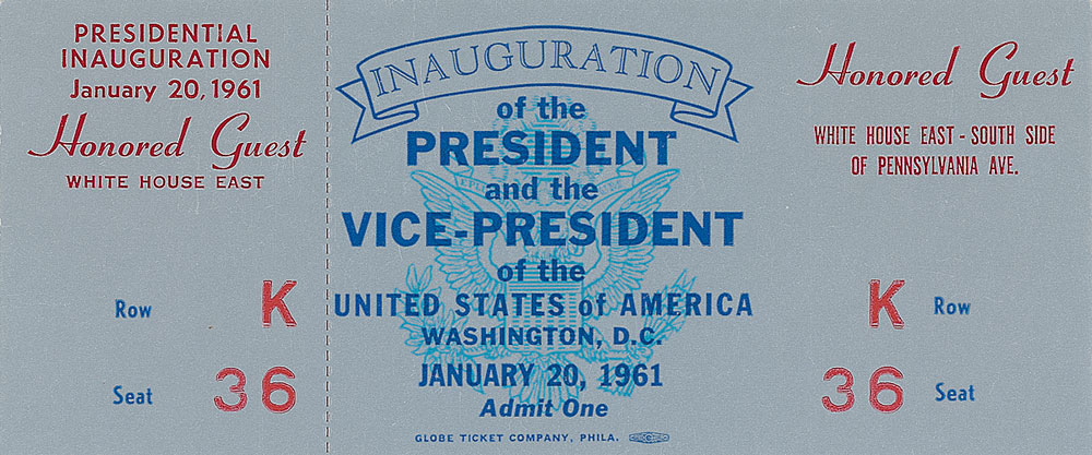Lot #51 John F. Kennedy Presidential Inauguration