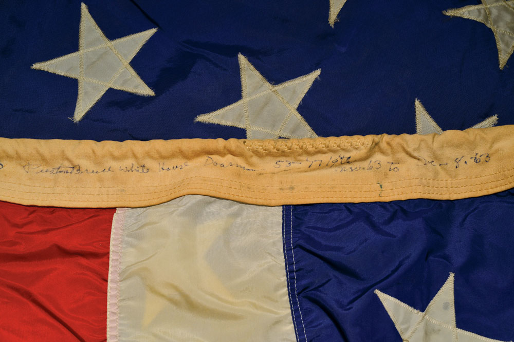 Lot #265 Official Mourning Flag Flown Above the