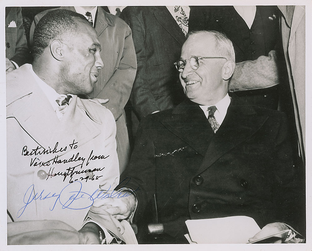 Lot #100 Harry S. Truman and Jersey Joe Walcott