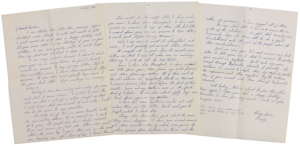 Lot #312 Francis Gary Powers 1960 Autograph Letter