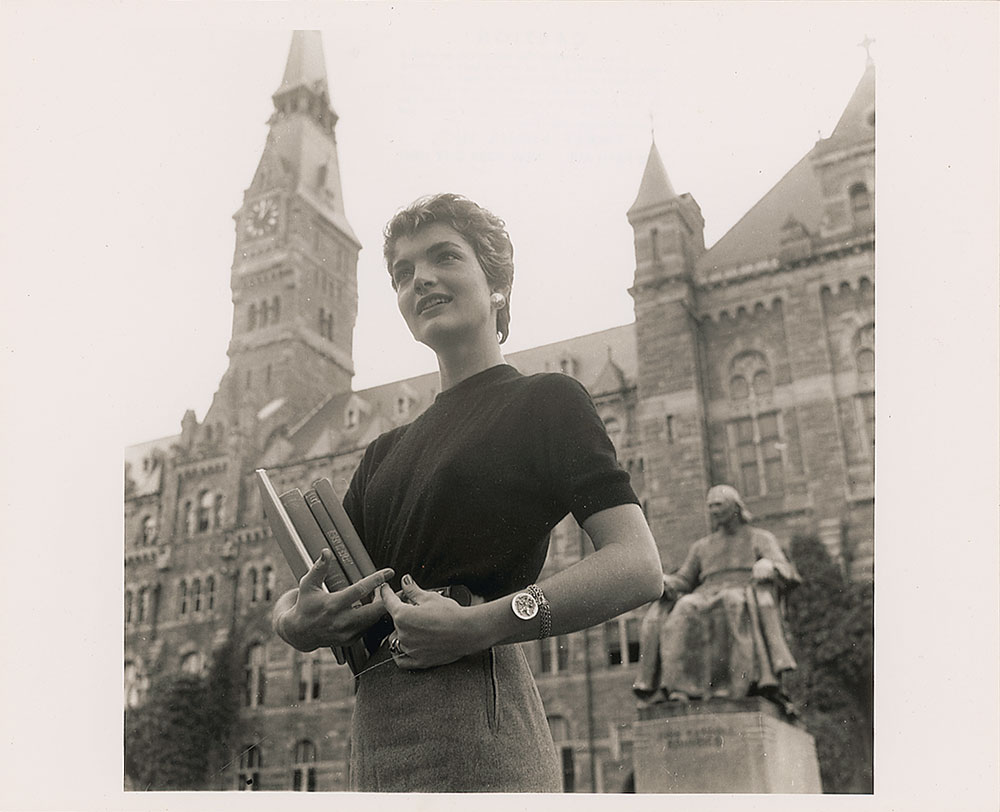 Lot #107 Jacqueline Kennedy Photograph Carrying