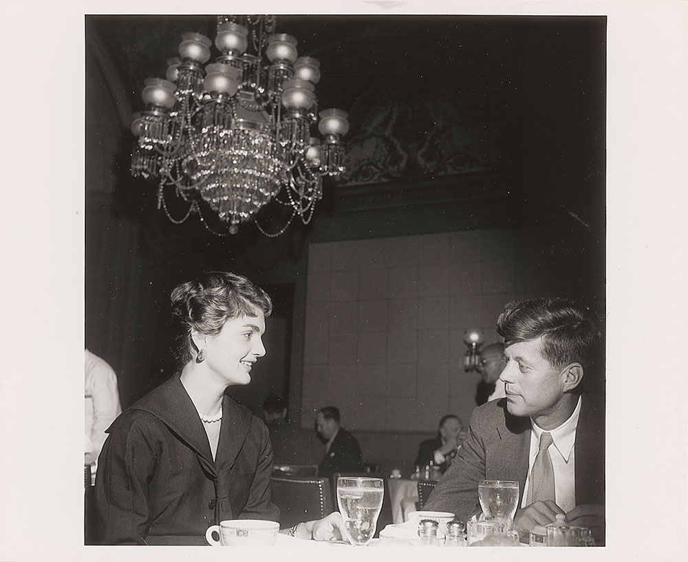 Lot #89 John and Jacqueline Kennedy Photograph at
