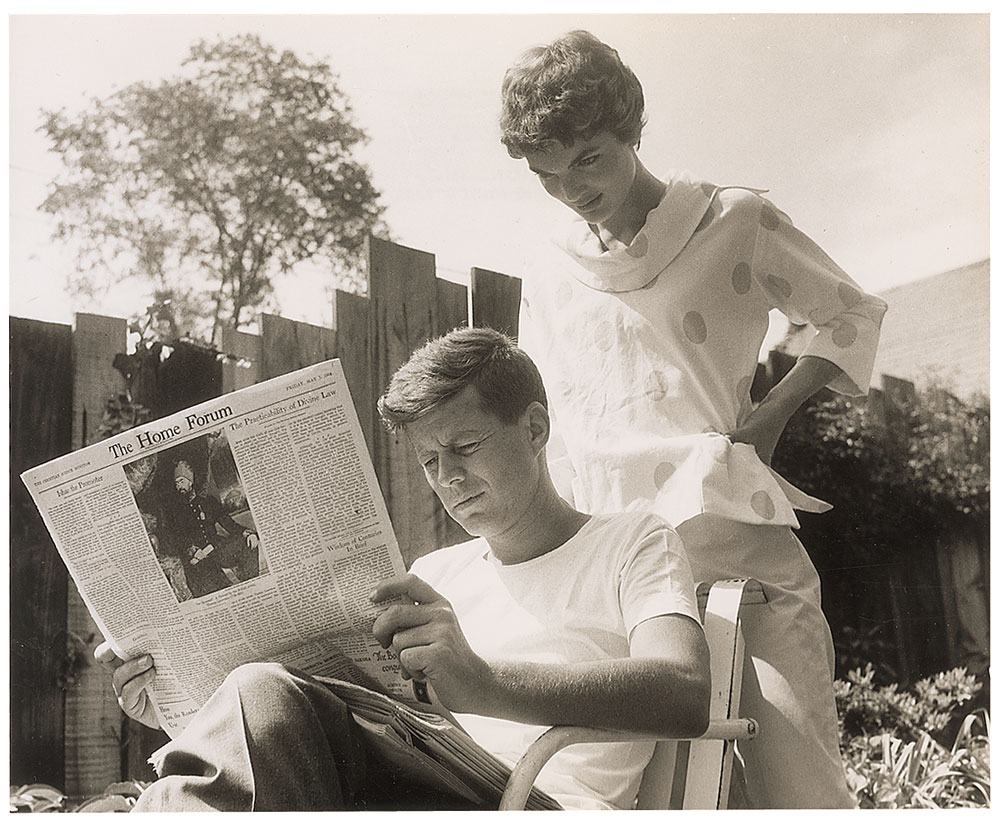 Lot #92 John and Jacqueline Kennedy Photograph