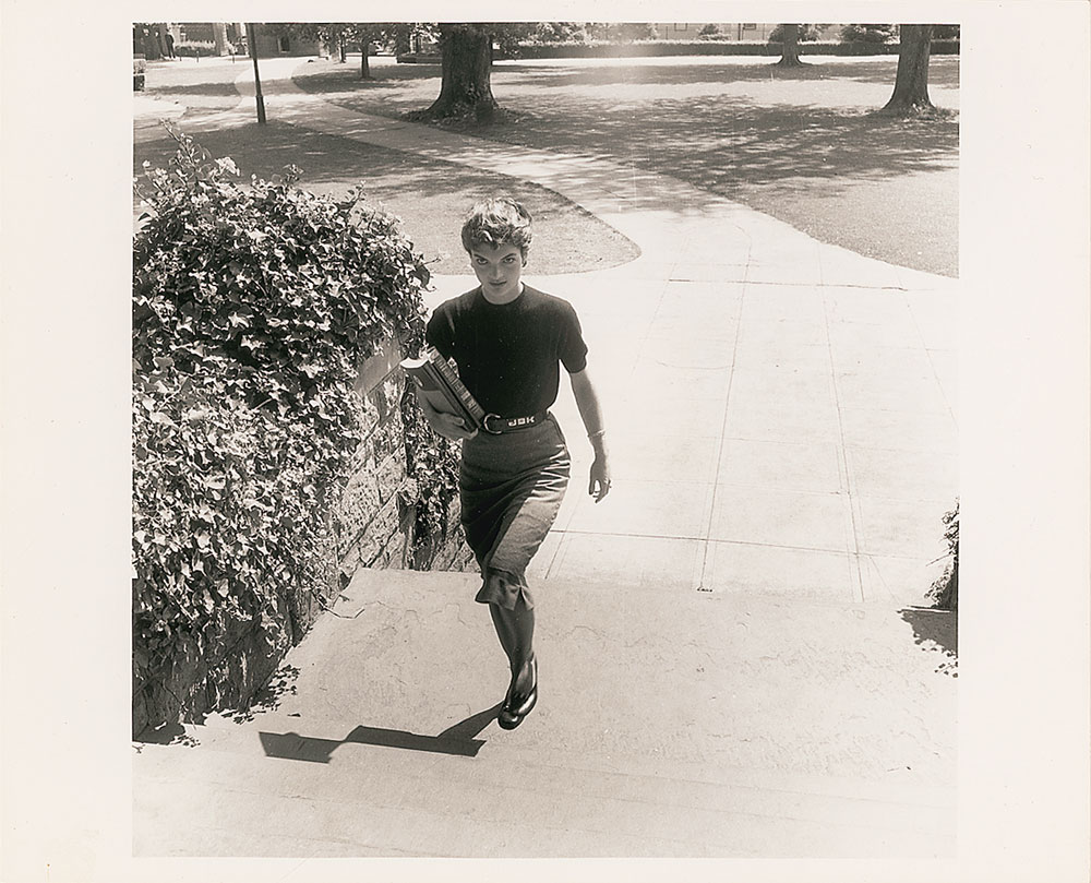 Lot #108 Jacqueline Kennedy Photograph Walking to
