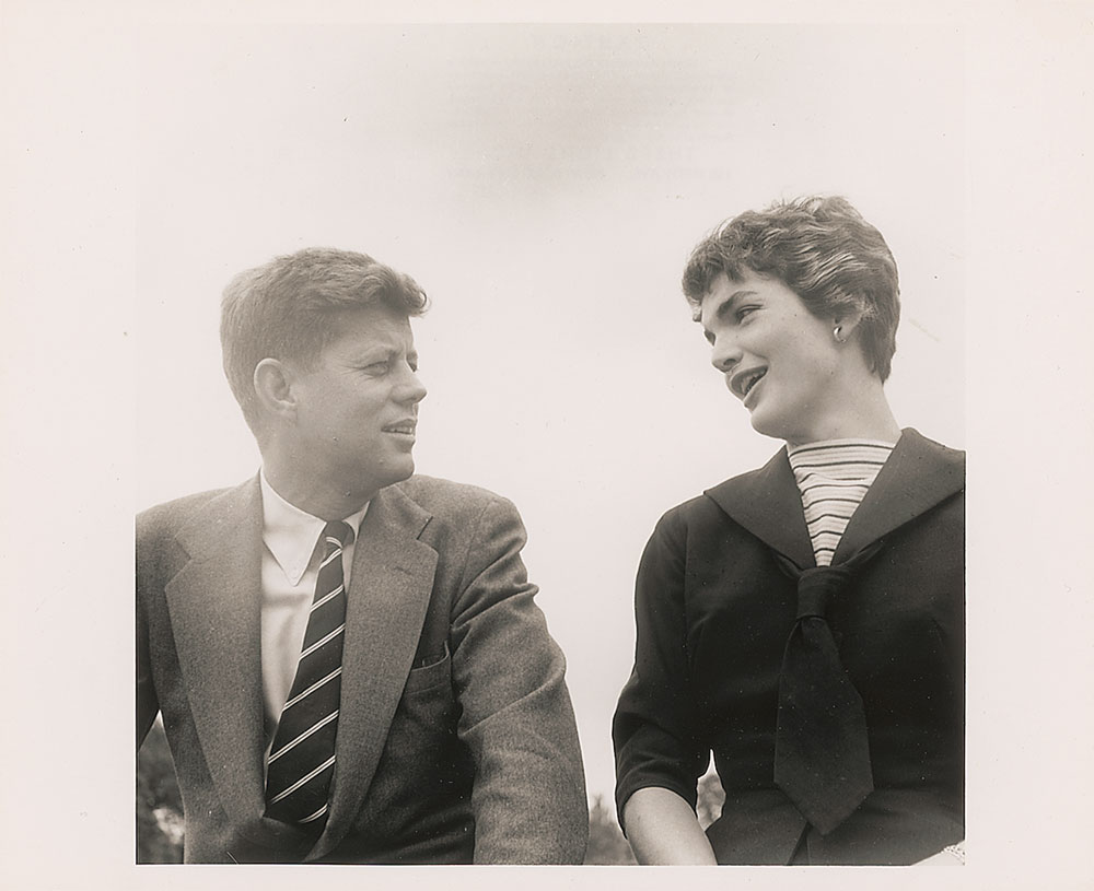 Lot #104 John and Jacqueline Kennedy Photograph
