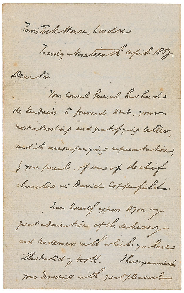 Lot #1032 Charles Dickens Autograph Letter Signed