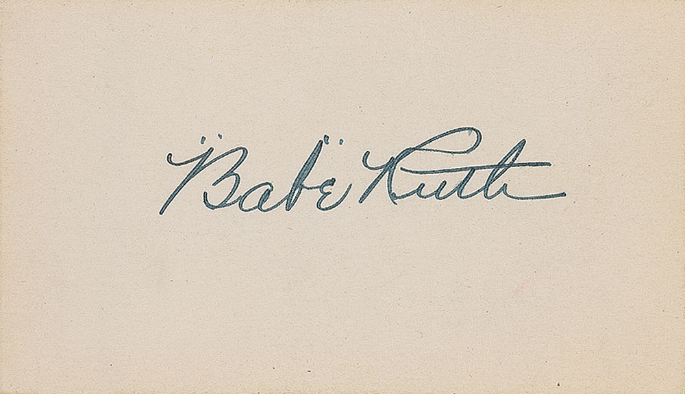 Lot #1553 Babe Ruth